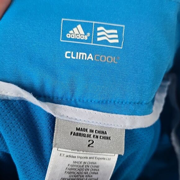 Adidas Women's Climacool Golf Tennis Skort Sporty Skirt Solar Blue Knit Short - Picture 6 of 10